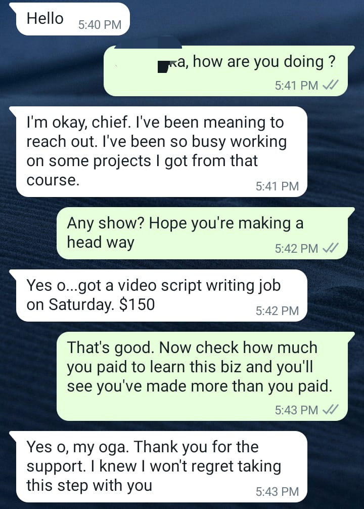 Upwork Testimonial 1