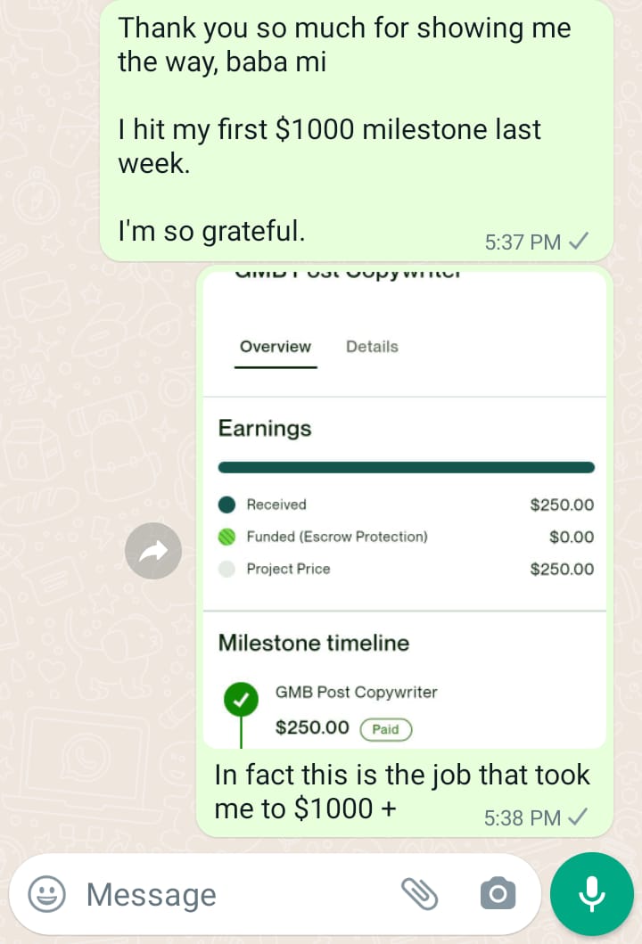 Upwork Testimonial 2